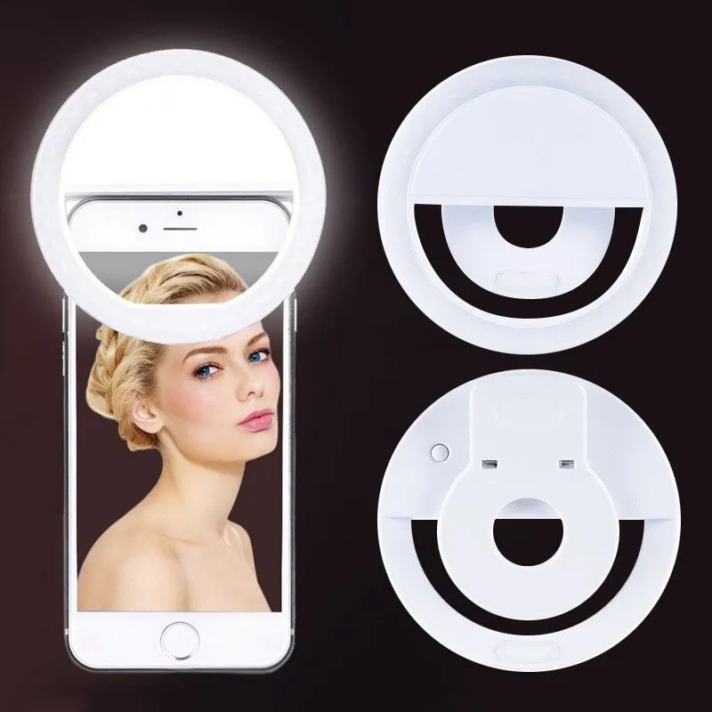 Photography Lighting Ring - حلقة سيلفي ليد قابلة لإعادة الشحن