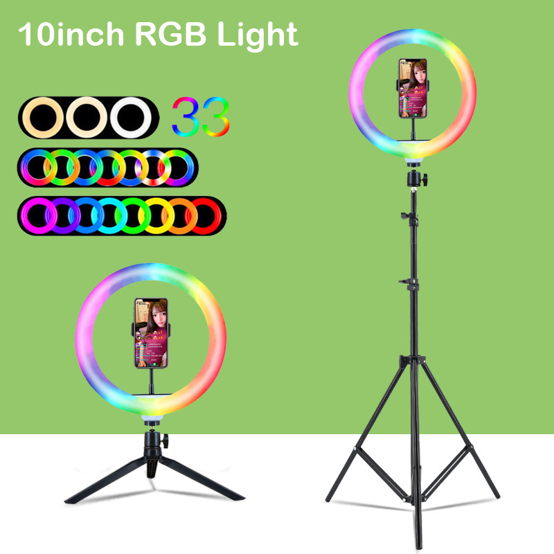 Photography Lighting Ring - إضاءة حلقية RGB بقطر 10 بوصات