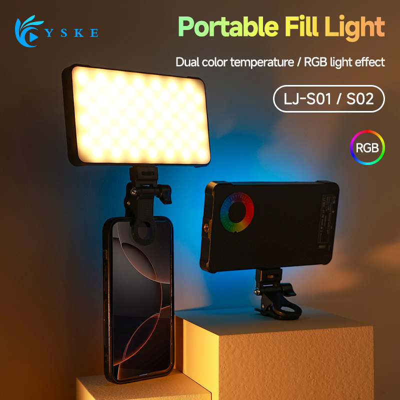 Photography Lighting Color - مشبك إضاءة الفيديو RGB LED للجيب