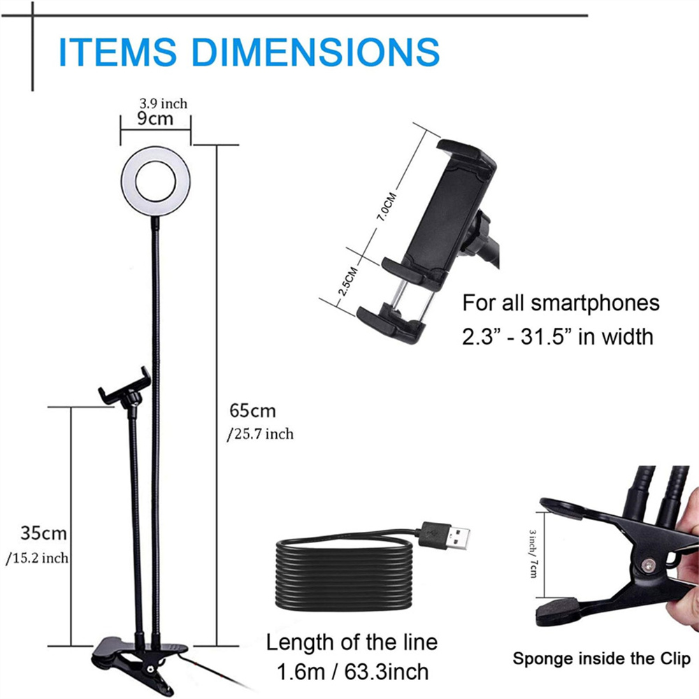 حامل هاتف محمول مرن متعدد الاس - مراجعة Photography Lighting Ring وسعره