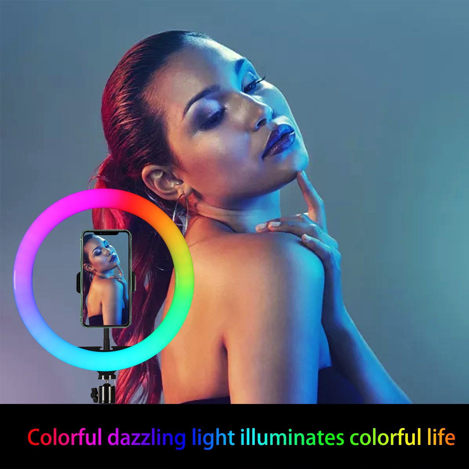 إضاءة حلقية RGB بقطر 10 بوصات  - مراجعة Photography Lighting Ring وسعره