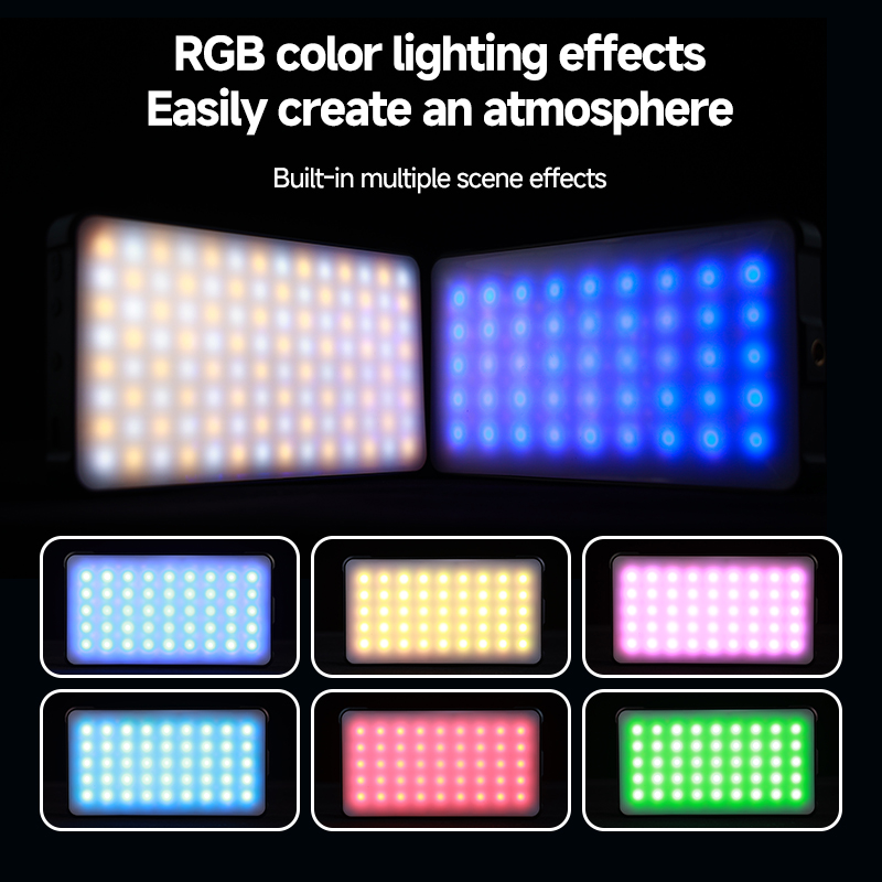 مشبك إضاءة الفيديو RGB LED للج - مراجعة Photography Lighting Color وسعره