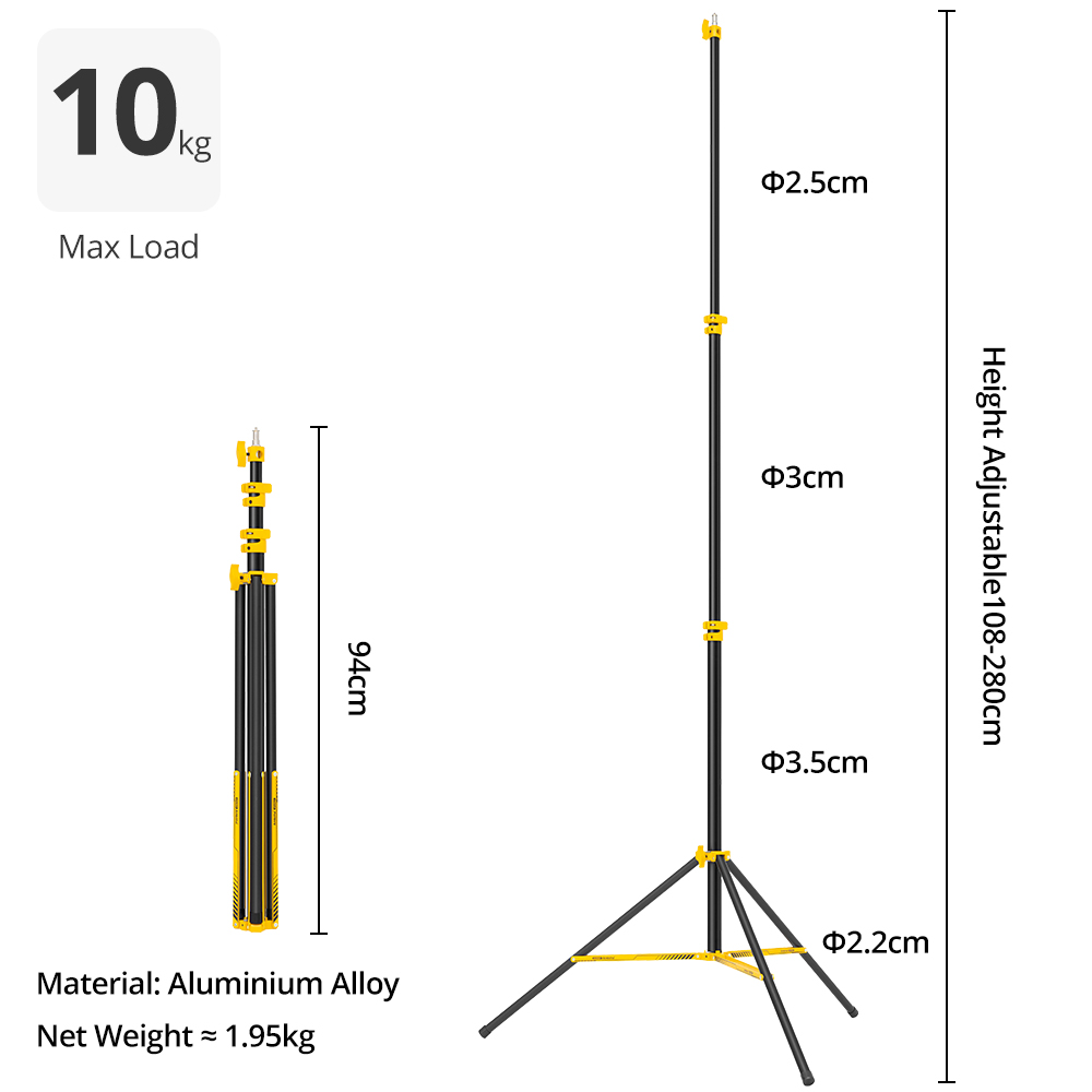 حامل إضاءة احترافي AMBITFUL GM - مراجعة Photography Lighting Triangle وسعره
