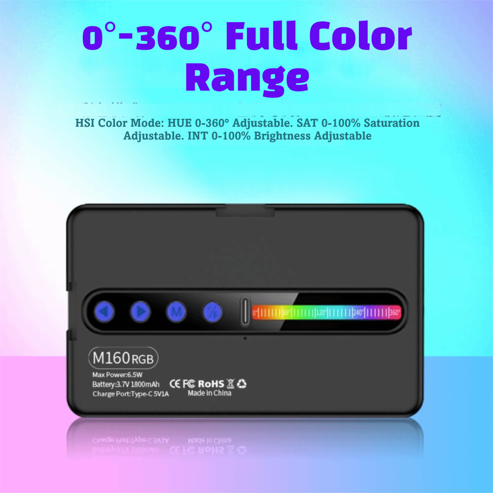 مصباح فيديو LED RGB قابل للتعت - مراجعة Photography Lighting Color وسعره